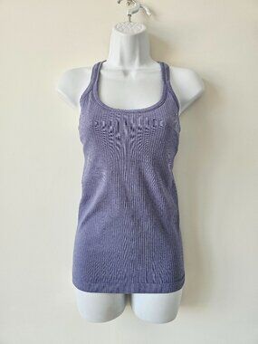 LULULEMON PEPU Peri Purple Ebb To Street Built In Bra Tank Top Size 6